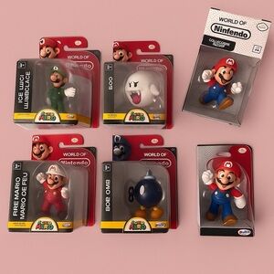 Nintendo Mario Luigi Boo Bob-omb Figure Set